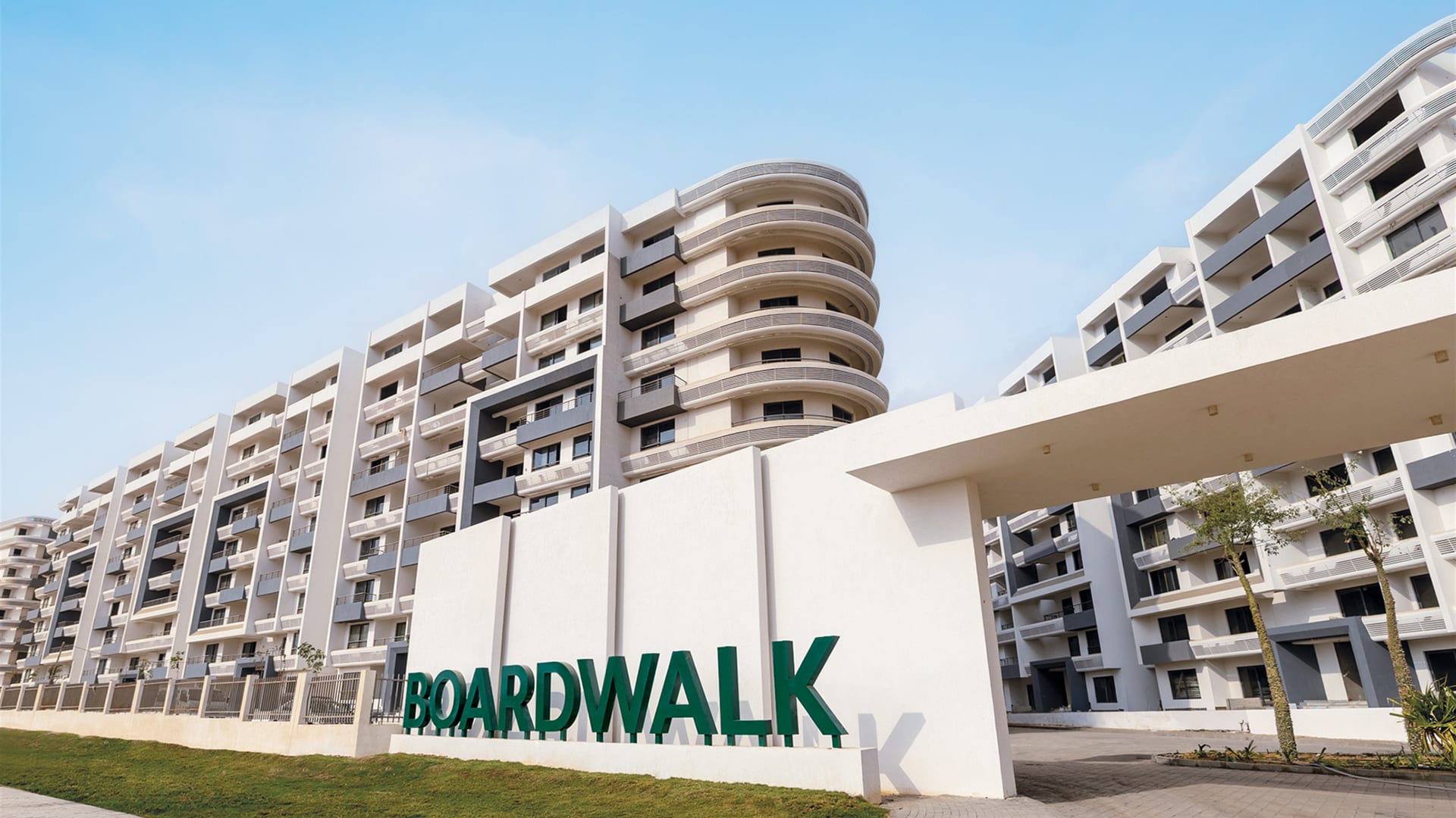 The delivered Boardwalk community entrance
