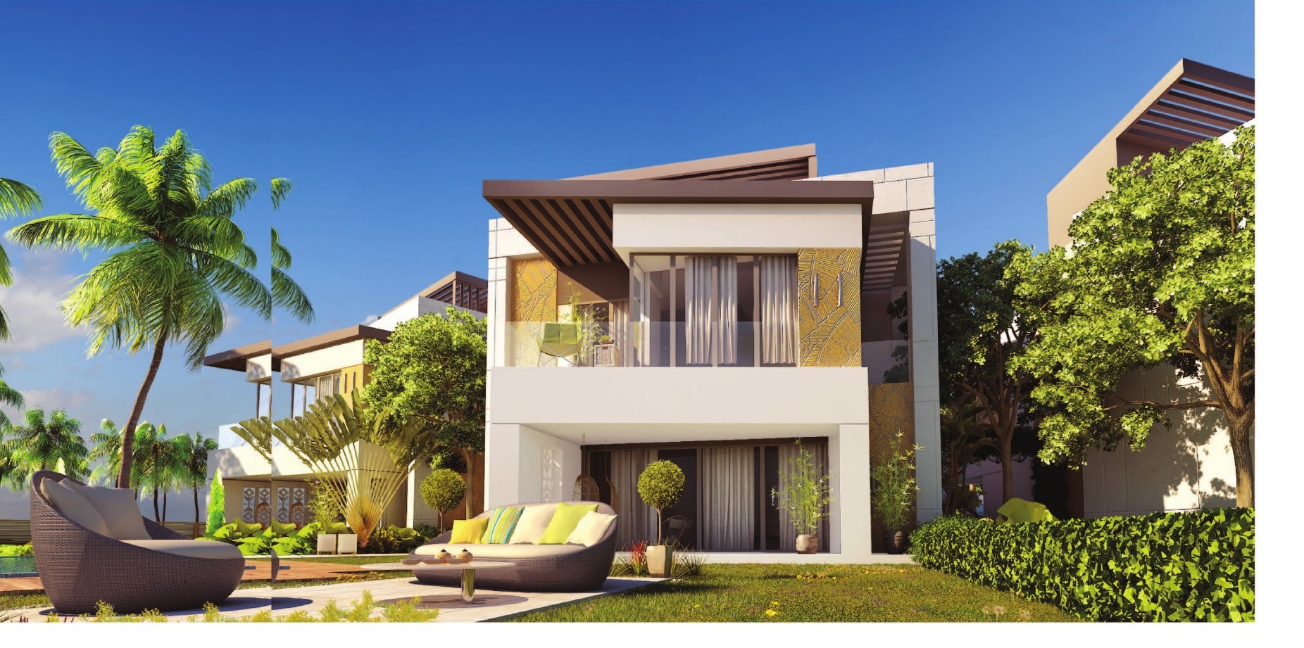 BOHO standalone villa with a private garden