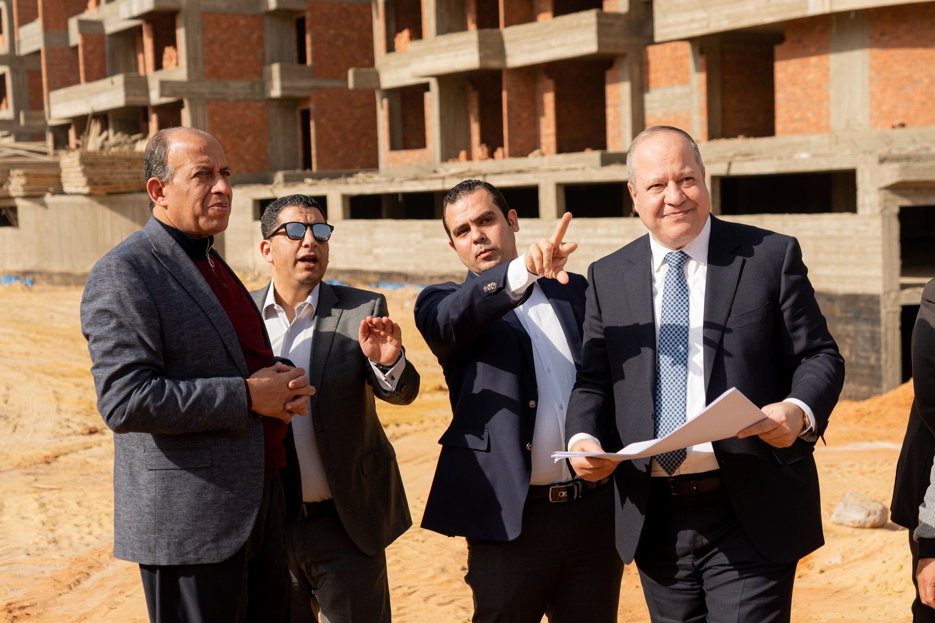 Boardwalk leadership reviewing work on site