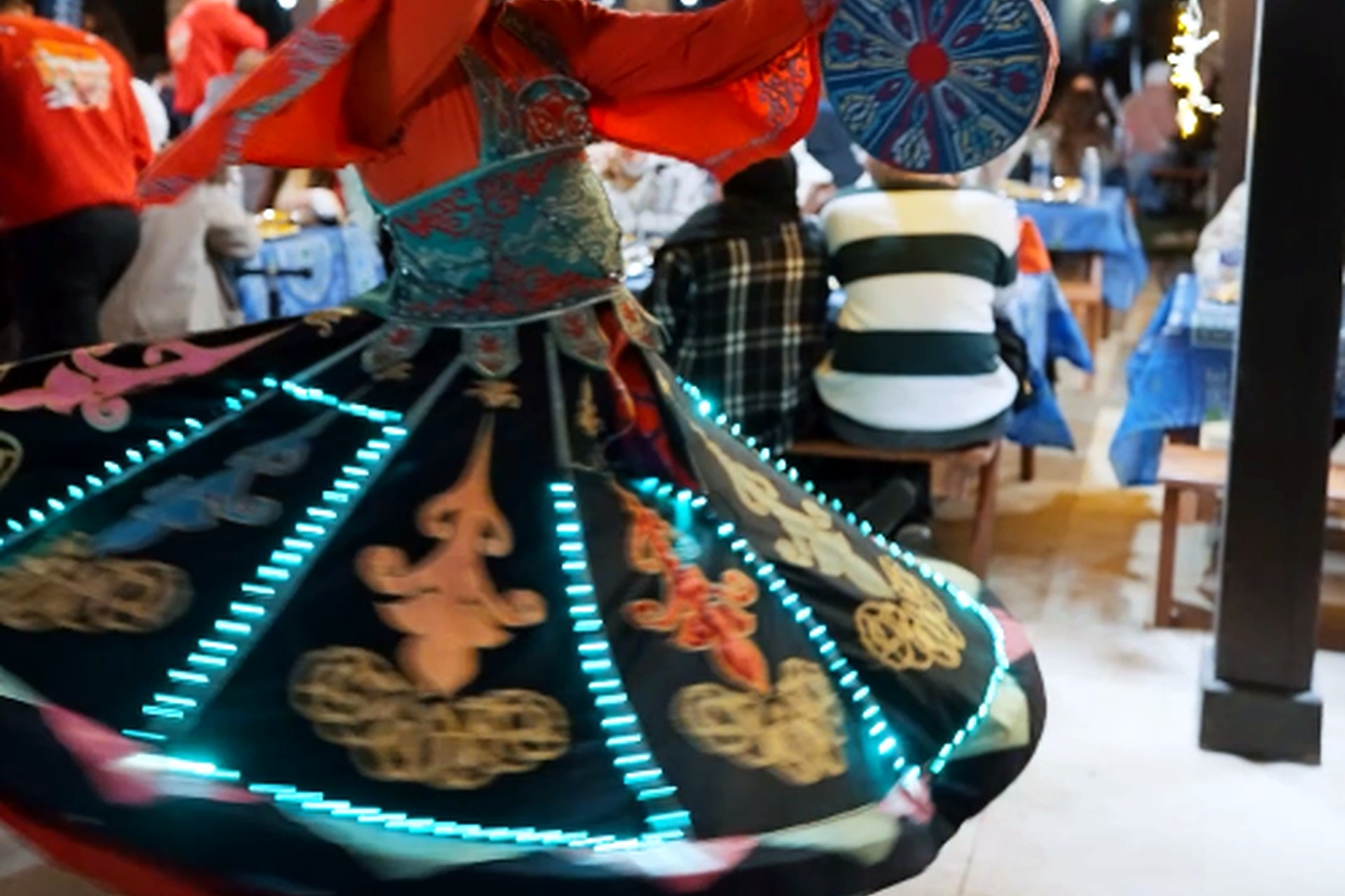 A live tanoura performance at the Divina Gardens Sohour